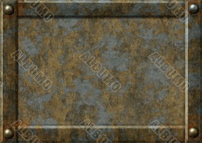 Background - metal plates with rivets