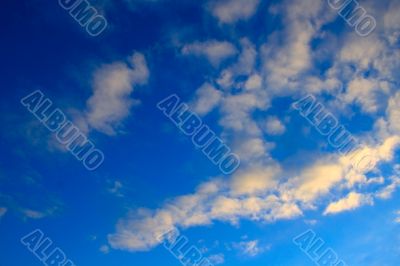 blue sky and clouds