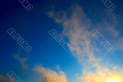 blue sky and clouds