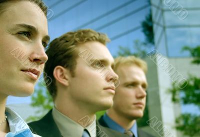 determined business team