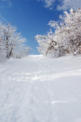 snow and sky