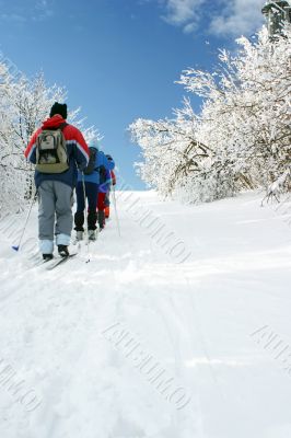 Snow and people