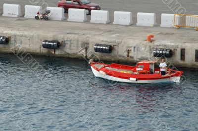 Boat in a port