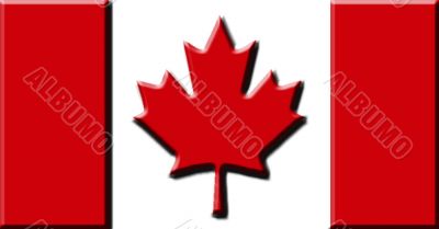 Embossed Canadian flag