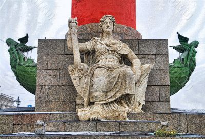 Rostral columns on the embankment