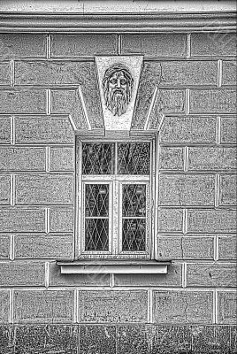 Window. Computer working.