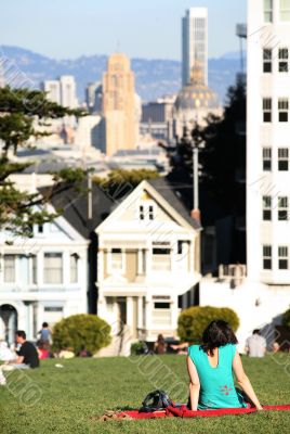Alamo park in San Francisco