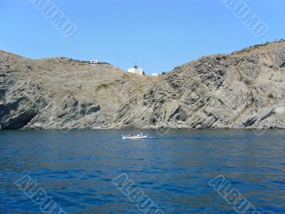 Sea and rock landscape