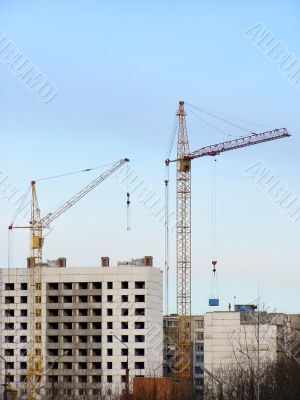 Buildings and cranes