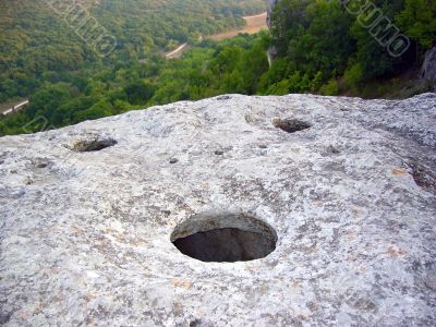 Stone with holes