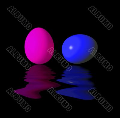 Two Easter eggs