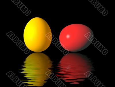Two Easter eggs