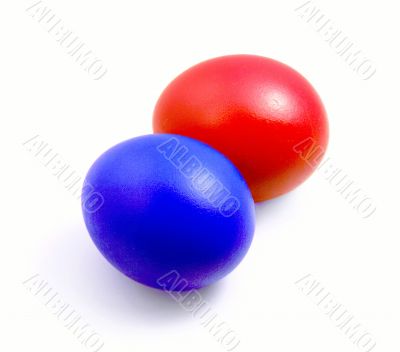 Two colored egg