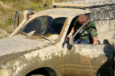 Very dirty car after competitions