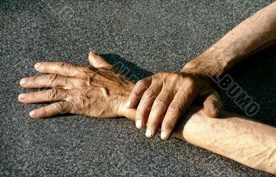 old man`s hands