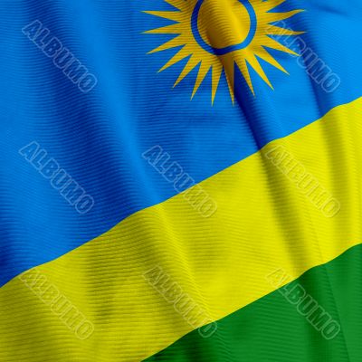 Rwandan Flag Closeup