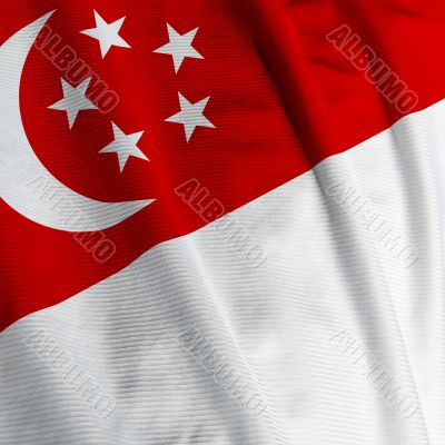 Singapore Flag Closeup