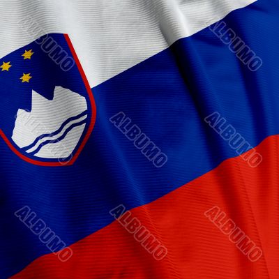 Slovenian Flag Closeup