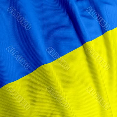 Ukrainian Flag Closeup