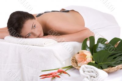 Relaxing at the spa