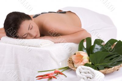 Relaxing at the spa center