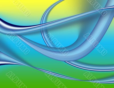 Abstract Computer Background - Yellow, Blue, Green