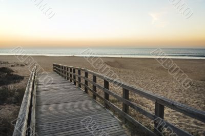 Wooden footbridge