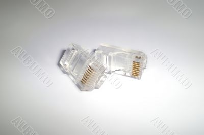 Two Network Cable Connectors