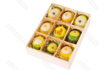 isolated box with eastereggs