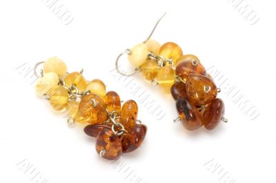 amber ear ring