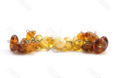 ear ring with amber