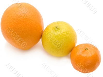 Orange, tangerine, lemon
