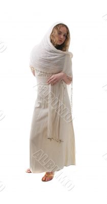 Beauty in  withe dress