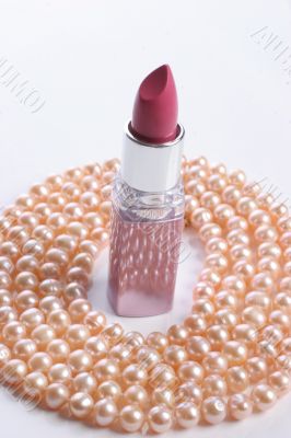 lipstick and pearls