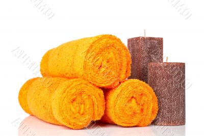 Towels and candles