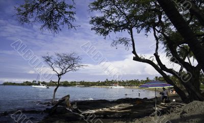 Anaehoomalu Beach on the Big Island of Hawaii