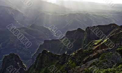 Backlit Canyon view on Kauai