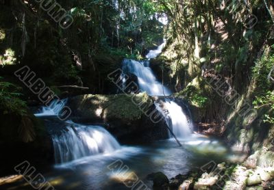 Waterfall with blurred water flow