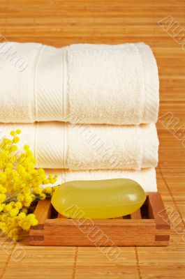 Towels and soap