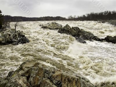 Great Falls in Flood