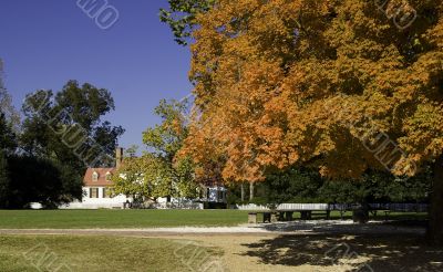 Cottage in the fall