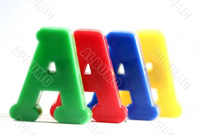 Close-up of letters. Great details !