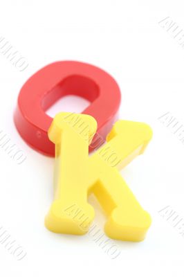 Close-up of letters. Great details !