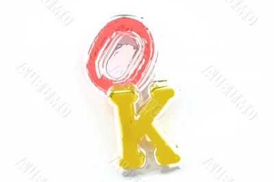 Close-up of letters. Great details !