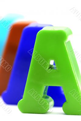 Close-up of letters. Great details !