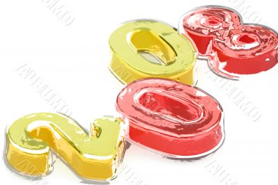 Close-up of numbers !