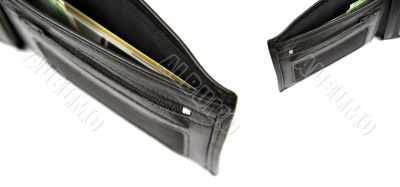 Black leather wallet