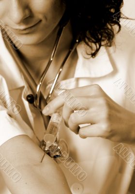 Portrait of a young doctor with stethoscope.