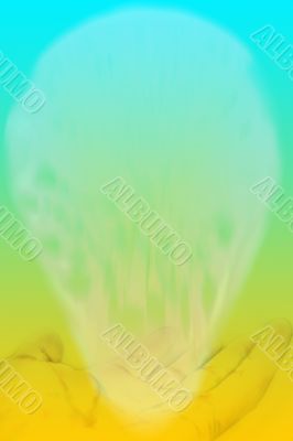 abstract background scene hand and air