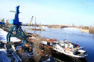 industrial winter view